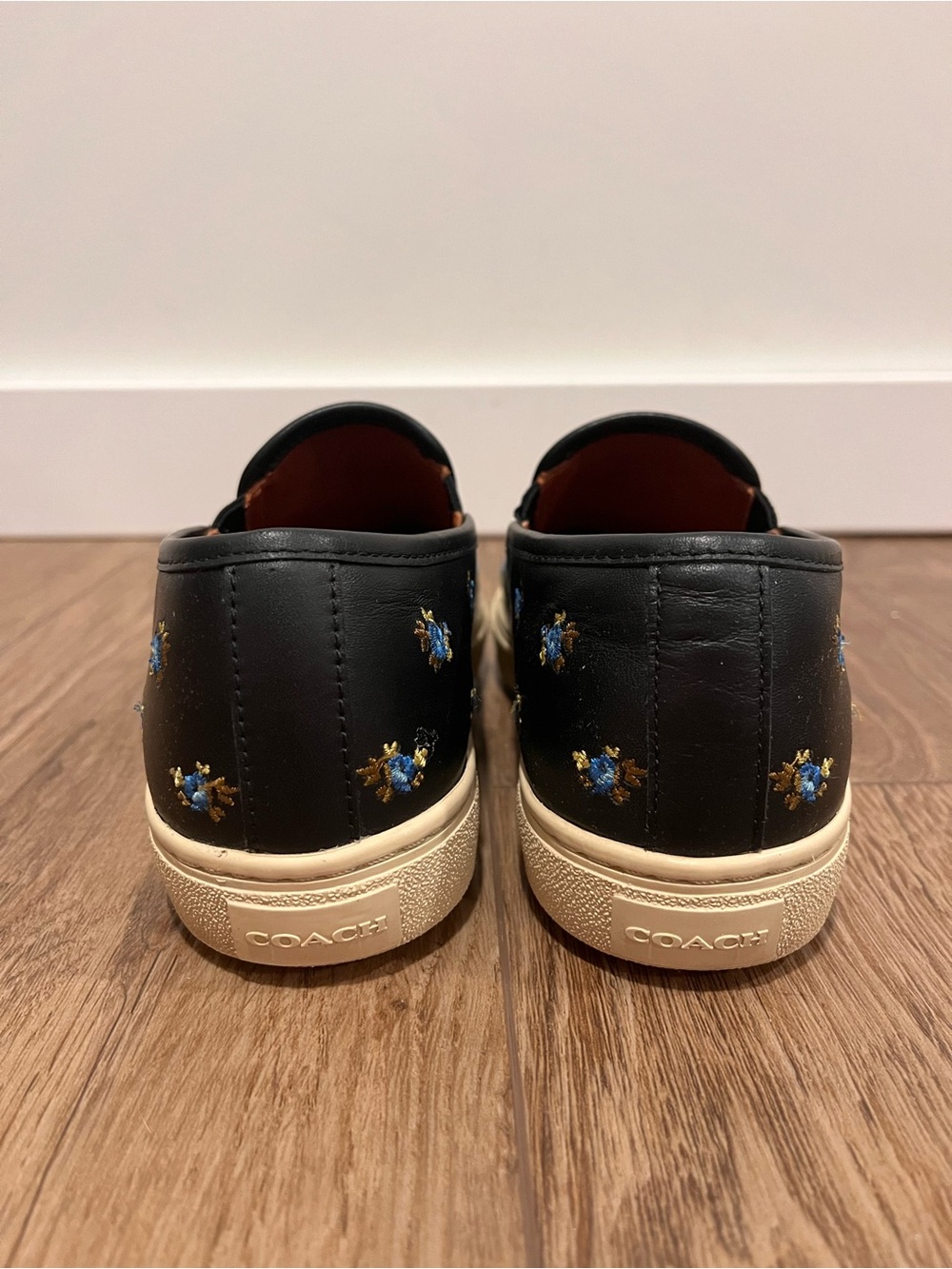 COACH Prairie Floral Leather Slip On Sneaker - Picture 6 of 13